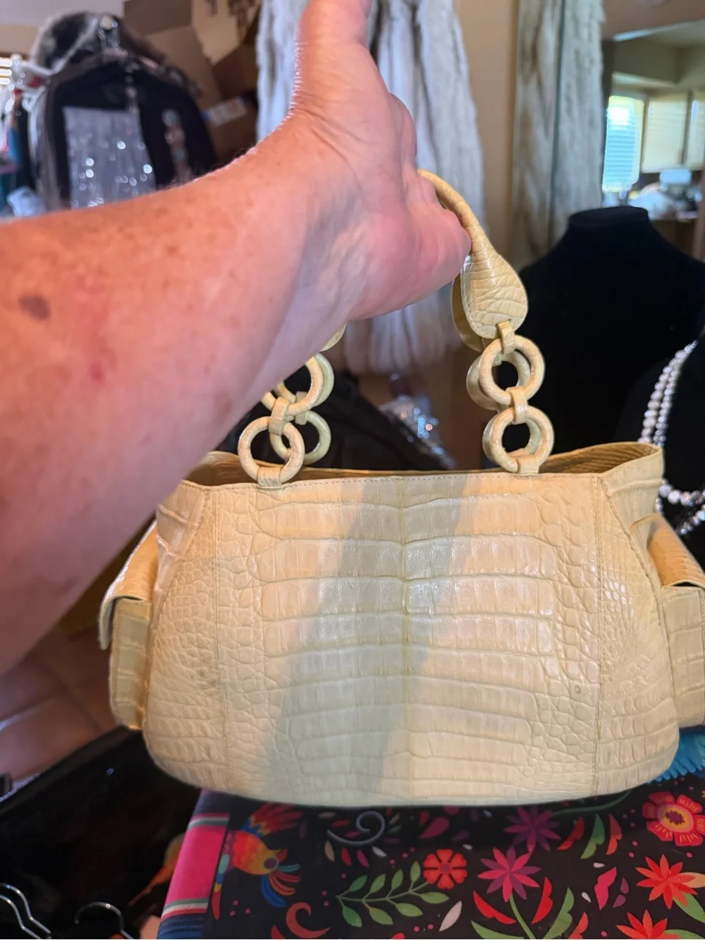 Gorgeous Vintage Crocodile Handbag
